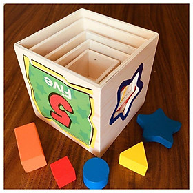 Đồ chơi tháp lồng ghép bằng gỗ