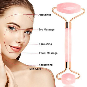 Mua Cây lăn massage mặt bằng T/Anh hồng tự nhiên Rose Quartz