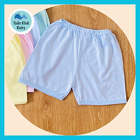 Combo 5 quần đùi sơ sinh JOU cotton 100% màu nhạt cho bé trai, bé gái, quần áo sơ sinh chất vải mềm, mịn, thoáng mát, hàng Việt Nam chất lượng
