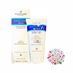 Kem dưỡng ẩm làm giảm khô ngứa, đỏ da, tạo hàng rào bảo vệ da cho trẻ sơ sinh Floslek Emoleum Lipid Balm 50ml + Tặng 1 mặt nạ Dermal bất kỳ