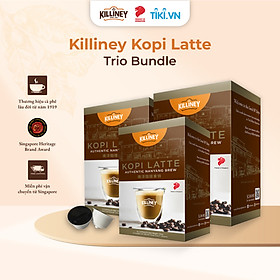 Combo 3 Hộp Viên Nén Cà Phê Latte Sữa Thơm Béo Killiney Kopi Latte - Tương Thích Máy Pha Cà Phê Dolce Gusto - (3 Hộp X 10 Viên)