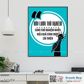 Mua Tranh động lực trang trí văn phòng làm việc - Hãy luôn thử nghiệm - DL057