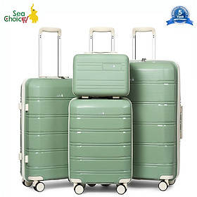 Vali du lịch Sea Choice chất liệu PP nhẹ Size 12+20/24/28'' có khóa TSA Bánh xe 360° Dây kéo YKK- Bảo hành 5 năm