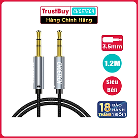 Dây Cáp Nối Dài Âm Thanh 2 Đầu Đực 3.5mm Dài 1.2M CHOETECH AUX002