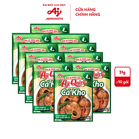 Combo 10 Gói Gia Vị Nêm Sẵn Aji-Quick Cá Kho 31g Gói