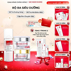COMBO dưỡng da chuyên sâu kem dưỡng ban đêm 30g + kem dưỡng ban ngày 5 in 1 30g + Serum dưỡng trắng 30ml cho tác dụng nhanh mạnh, toàn diện