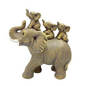 Creative Elephant Statue Tabletop Resin for Festivals Dining Room Holidays