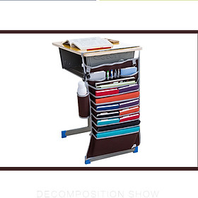 Túi oxford 14 ngăn thông minh treo bàn tiết kiện diện tích đựng tài liệu,sách vở, đồ dùng học tập kèm giỏ đựng đồ uống siêu tiện dụng- giao màu ngẫu nhiên