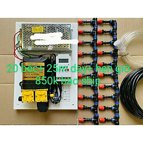 Mua Bộ phun sương tự động ( hẹn giờ or smart wifi)bơm đôi(kép) Sinleader 20 béc nhựa cam tưới cây  tưới lan 30m2
