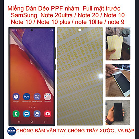 Miếng Dán Dẻo PPF nhám Full màng dành cho SAMSUNG Note 20 Ultra / Note 20 / Note 10 / Note 10plus