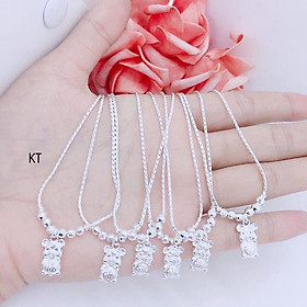 VÒNG CỔ MẶT CHUỘT BI CHO BÉ YÊU - DÂY CHUYỀN BẠC TRẺ CON DÀI 40Cm