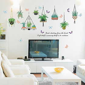 Mua Decal dán tường giỏ xương rồng SK9329