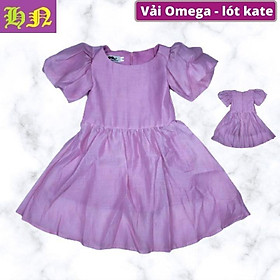 Đầm bé gái nhún vai từ 10-45kg - đầm dự tiệc-chất liệu vải Ome lót kate - Hương Nhiên