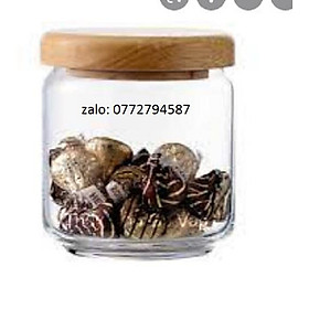 Mua Hũ Thủy Tinh Ocean Pop Jar Wooden Lid Cao cấp - Nắp Gỗ - 750ML