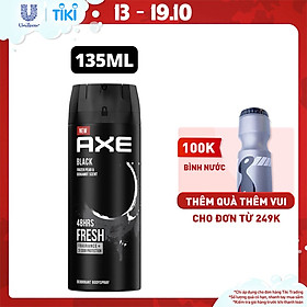 Xịt nước hoa toàn thân dành cho nam AXE Black 135ml
