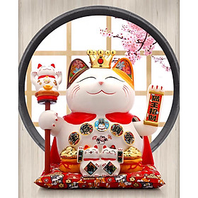 Mèo Thần Tài Vẫy Tay Vua Chúa - Cao 28cm