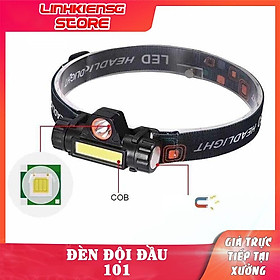 Đèn Đội Đầu Pin Sạc 101 2 Bóng Siêu Sáng