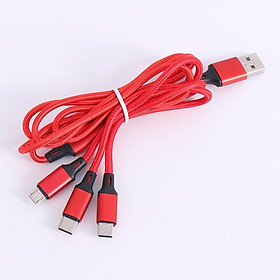 Mua Cáp Sạc 3 Đầu Dây Dù Dây Dài 1.2m