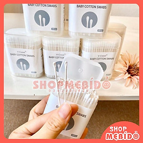 Mua Tăm Bông Trẻ Em Vcool Kháng Khuẩn Cho Bé Ngoáy Tai Hộp 200 Que Lõi Giấy Shop Mẹ Bí Đỏ PK26