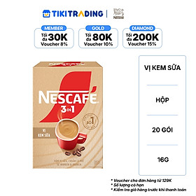 Cà phê hòa tan NESCAFÉ 3in1 Vị Kem Sữa