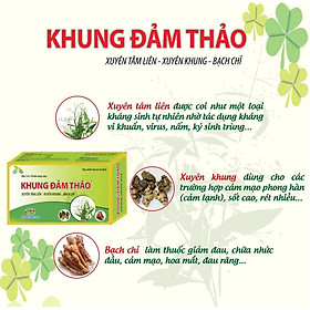 Viên uống xuyên tâm liên Khung Đảm Thảo hỗ trợ cảm cúm giảm ho đau rát