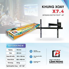 Khung Treo TiVi Xoay Cảnh Phong từ 37 - 63 inch X7.4 - Hàng Chính Hãng