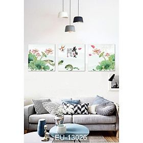 Tranh treo tường Hiện đại 3 tấm vuông/Gỗ MDF Hàn Quốc chống ẩm mốc, mối mọt