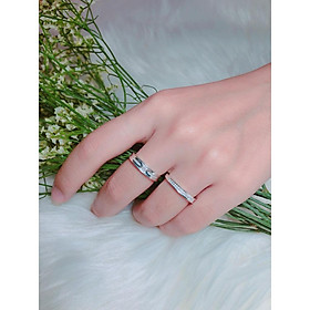 Nhẫn bạc đôi mẫu 04
