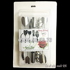Bộ 10 dụng cụ làm rau câu 3D – Set 2 – Bộ làm hoa hồng - Tặng kèm kim nhụy – Mã số 1150
