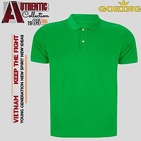 Áo thun trơn polo cổ trụ, form unisex cho nam nữ. Áo phông hàng hiệu Goking, quà tặng cao cấp cho gia đình, cặp đôi, doanh nghiệp