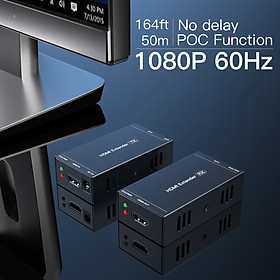 Bộ thu phát PW-HT202P(POC) 60M HD Extender 1080p 3D có bộ chuyển đổi Ethernet Cat 5e / 6 RJ45