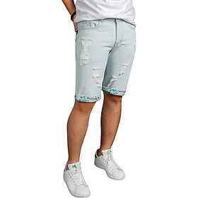 Quần Short Jean Nam Muidoi Qq32 - Trắng Xanh (Size