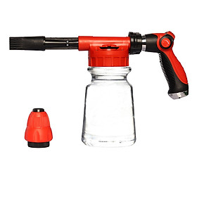 Car Wash Foam Gun with 1L White Bottle Spray Nozzle Connector Foam Sprayer for Home, Garden, Car Washing