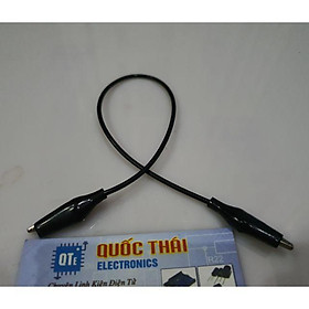 Dây nối 2 đầu kẹp cá sấu nhỏ màu đen