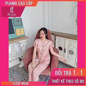 Set pijama hồng tay cánh tiên - D315