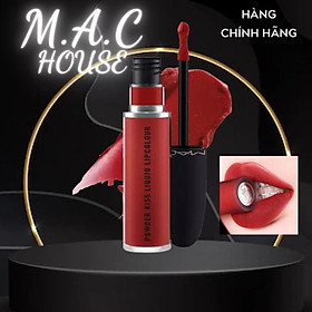 Son Kem MAC 991 Powder Kiss Liquid Lipcolour – Devoted To Chili (Đỏ Gạch)