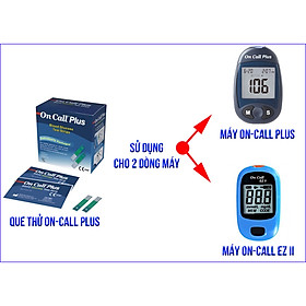 Combo 3 hộp que thử đường huyết ACON ON-CALL PLUS (75 que / 3 hộp) - NHẬP KHẨU MỸ
