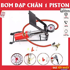 Bơm Đạp Chân Mini Thiết Kế Nhỏ Gọn Loại 1 Piston Đa Năng Dễ Dàng Bơm Xe Đạp, Xe Máy, Ô Tô, Tiện Lợi.