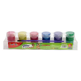 Màu Nước Kim Tuyến Glitter SMARTKIDS 6 Màu Kèm Cọ (20g/ Màu)