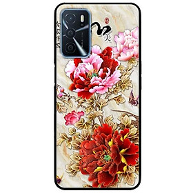 Ốp lưng dành cho Oppo A16 mẫu Mẫu Đơn Đỏ Hồng