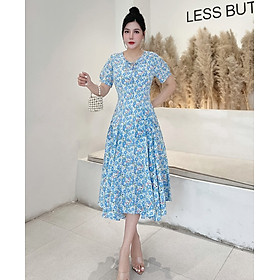 (HCM) Đầm suôn đuôi cái hoa nhí D066- Big size- Lady fashion- Khánh Linh Style