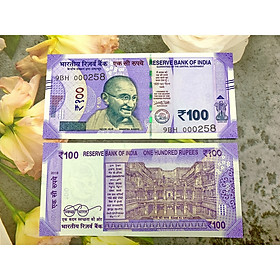 Mua Tiền xưa Ấn Độ 100 Rupees màu tím chân dung Ghandhi   mới 100% UNC  tặng túi nilon bảo quản