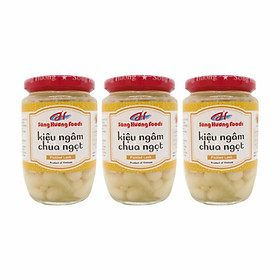 3 Hũ Củ Kiệu Ngâm Chua Ngọt Sông Hương Foods Hũ 370g