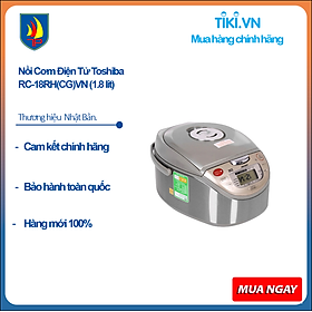 Nồi Cơm Điện Tử Toshiba RC-18RH(CG)VN (1.8 lít) - Đồng - Hàng chính hãng
