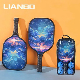 Bộ 2 Vợt Pickleball Cao Cấp + Kèm Túi Chống Sốc Và 4 Bóng