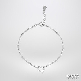 Lắc Tay Danny Jewelry Bạc 925 Xi Rhodium Hình Trái Tim LACY296