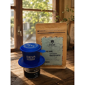 Cà Phê Blend 9 (10A90R) mix Robusta và Arabica rang mộc 250gr DEVA loại hạt