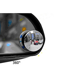 ️️ Gương cầu lồi kính hậu xoay 360, tặng khăn lau xe đa năng 206017