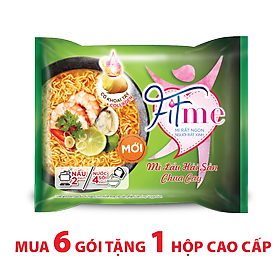 Thùng 36 Gói Mì Lẩu Hải Sản Chua Cay Fitme Có Bổ Sung Collagen 80ggói