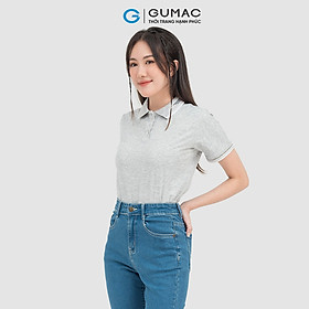 Áo Polo nữ GUMAC ATC06065 phối bo sọc